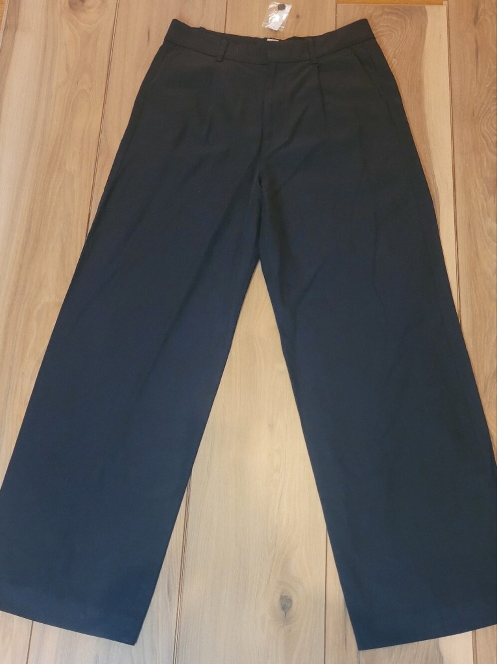 NWT Madewell Slouchy Straight Pleated Pants Trouser Black 2